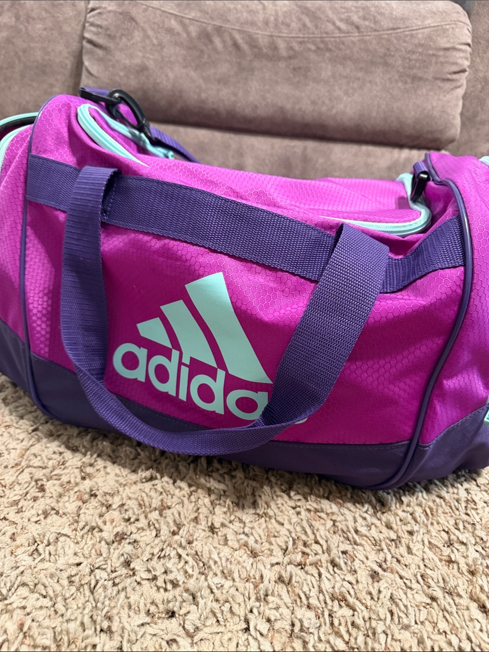 Women’s adidas Purple Duffel with Mint Logo Accent